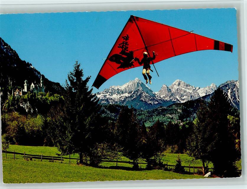 Drachenflieger vor Schloss Neuschwanstein, Alt